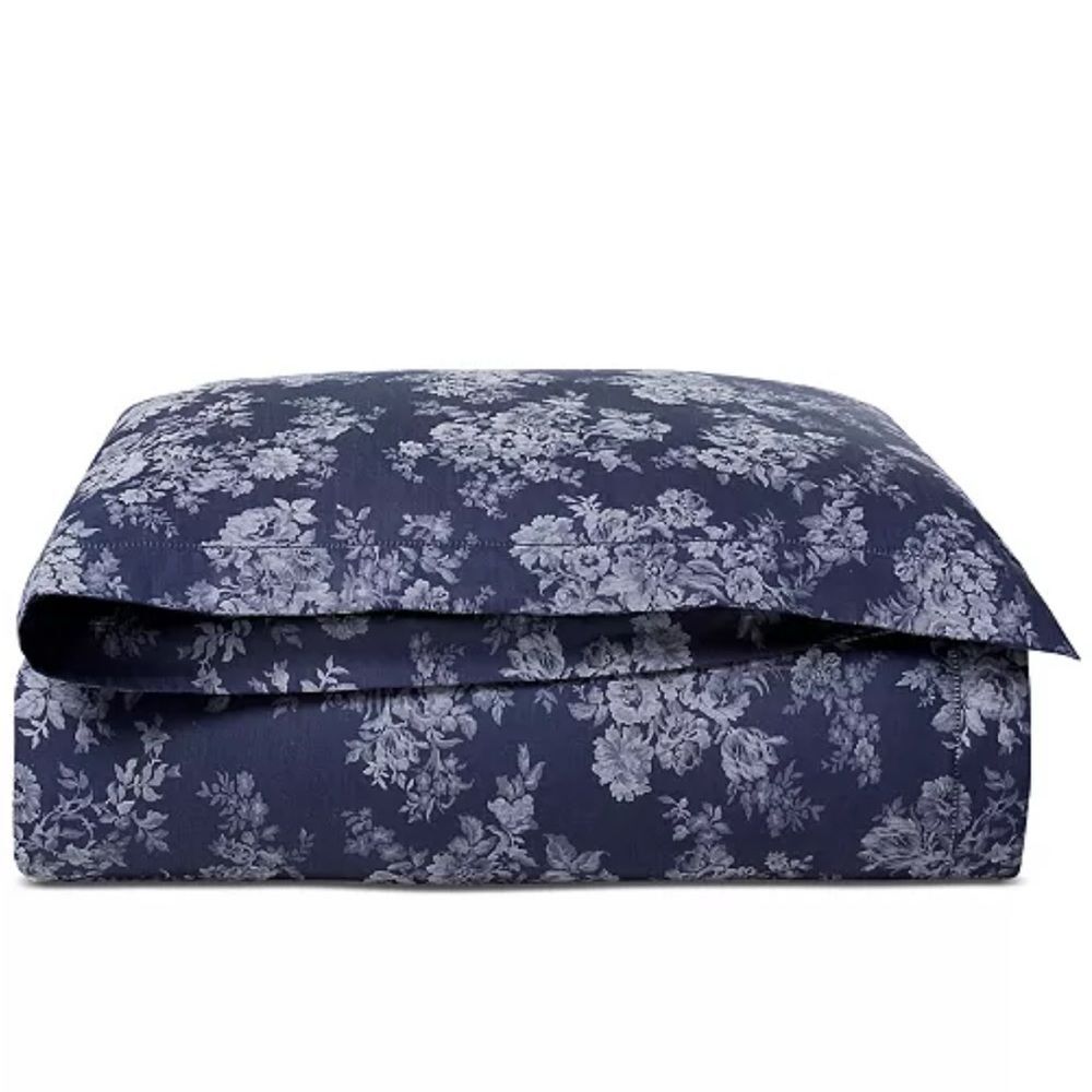 Lauren Ralph Lauren Mya Floral Duvet Cover, Navy, New, Size Queen - Picture 3 of 7